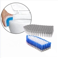 Brosse à récurer en plastique personnalisée, pliable et flexible pour le nettoyage de l'évier de la baignoire et des toilettes