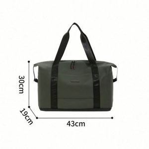 Sac de voyage pliable léger en cuir PU et tissu Oxford avec logo personnalisé pour le week-end, idéal pour le rangement de costumes et vêtements - Product Image 2