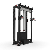 POWERMAN - Máquina de Gimnasio Multifuncional con Sistema de Poleas y Cables, Power Rack Smith, la Más Nueva del Mercado