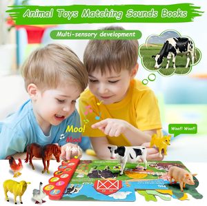 Động vật âm thanh sách với 10 nút nhựa động vật trang trại đồ chơi cho trẻ mới biết đi 3-5 - Product Image 2