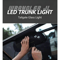 Feu arrière de chargement à LED avec batterie intégrée pour Jeep Wrangler JL 18-24, lumière du jour 6000K, indice de protection IP65, angle de faisceau 120°, commande par interrupteur
