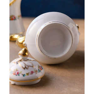 Service à thé en porcelaine française Mirellas, collection de vaisselle peinte à la main - Product Image 6