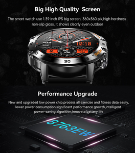 2023 lasting K52 BT Call Outdoor Sport Style Smartwatch per uomo 1.39 pollici schermo rotondo impermeabile Fitness Tracker Smartwatch - Product Image 6