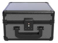 Étui de rangement portable pour cartes gradées à 2 rangées, compatible PSA BGS HGA CSG, en fibre de carbone avec serrure TSA