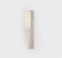 Applique murale moderne en travertin jaune faite à la main, luminaire LED minimaliste en pierre naturelle pour décoration d'hôtel et de maison