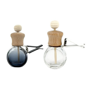 Accesorios para Coche de 8 ml, Difusor con Clip para Ventilación de Coche, Botella de Vidrio Vacía Redonda para Perfume de Coche con Tapa de Madera - Product Image 6