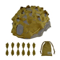 Housse de casque tactique camouflage Coyote Brown Bionic Camo, découpe laser irrégulière avec 6 feuilles de simulation supplémentaires