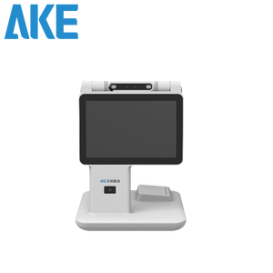 Sistema de Gestión de Visitantes de Escritorio AKE con Visión Nocturna y Lector de Tarjetas de Identificación con Reinicio, Escáner de Códigos <span class=keywords><strong>QR</strong></span>, Kiosco para Edificios Inteligentes - Product Image 1