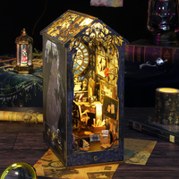 CAYI nouvelle agence de détective bricolage livre Nook Kit serre-livres Miniature maison de poupée Nook livre 3D Puzzle en bois Booknook étagère Insert