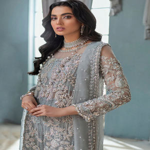 Colección de Lujo Formal Net de 3 Piezas Sin Coser / Cosido – Traje Premium Bordado para Bodas y Fiestas para Mujer - Product Image 2