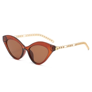 Nuevas Gafas de Sol Estilo Ojo de Gato Europeas y Americanas con Protección UV400, Ajuste Cómodo, Cadena Personalizada y Diseño de Patillas Modernas - Product Image 4