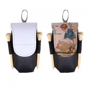 Sublimation Mini PU Leather Golf Hanging Bag Waist Storage Promotional Mini Backpack for Convenient Storage