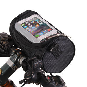 Bicycle Touchscreen Phone Bag Handlebar Bag Waterproof Black Front Beam Bag For Outdoor Mountain <b>Bike</b> - Product Image 1