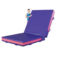 Tapis de gymnastique pliable de haute qualité, écologique, personnalisable, garni de vinyle et de polyester, pour la gymnastique et les sauts