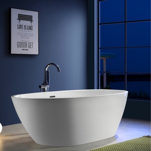 Bañera Ovalada de Acrílico Independiente para Espacios Pequeños, Resistente al Amarilleo, Todo en Uno, para Spa y Relajación - Product Image 5