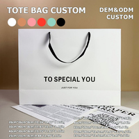Bolsa de Papel con Lazo de Cartón Blanco y Logotipo Personalizado en Relieve para Joyería de Diamantes, Relojes de Lujo, Embalaje para Regalos