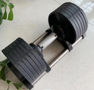 Ensemble haltères et barres à libération rapide 28 kg-40 kg, haltères réglables 28 kg en fonte noire, poids pour chevilles et poignets Golds Gym - Product Image 5
