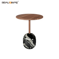 Table basse extensible moderne de luxe en métal et marbre avec quincaillerie en or 18 carats, montage facile pour salon