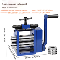 Mini laminoir manuel à froid, outil de pressage circulaire, semi-circulaire et carré 45 #   Rouleau à bijoux en acier facile à utiliser SSMG