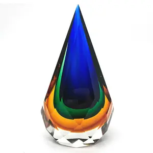 कस्टम लेजर उत्कीर्णन क्रिकेट के 9 क्रिस्टल स्मारिका बॉल टेनिस खेल ट्रॉफी - Product Image 6