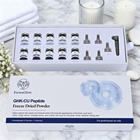 Kit de poudre lyophilisée de sérum professionnel GHK-Cu au peptide de cuivre bleu pour raffermir la peau, la renouveler et réparer les rides
