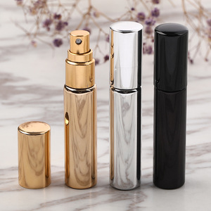 10ml Refillable <b>Perfume</b> Glass <b>Bottle</b> Gold Plated Pump Sprayer Leak Proof Portable Travel <b>Empty</b> Silk Screen Printed Oudh Attar - Product Image 3