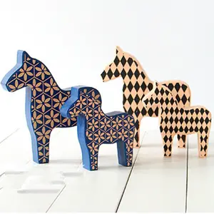 Nordic Sweden Dala wooden decorations wooden horse