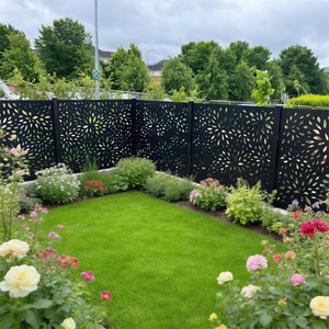 Panneau de clôture WPC avec poteau en aluminium, système de clôture composite, structure robuste, imperméable, antirouille, installation facile pour l'extérieur - Product Image 4