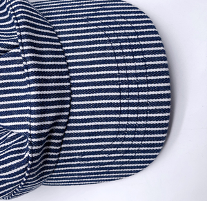 Cappello da Treno per Bambini, Classico in Cotone a Strisce Blu e Bianche, Berretto da Capo di Treno Regolabile per Bambini - Product Image 6