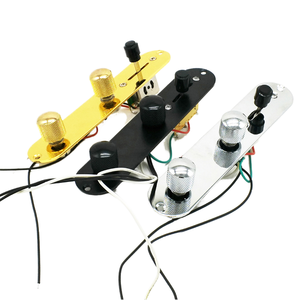 Placa de Control para Guitarra Eléctrica TL con Arnés de <span class=keywords><strong>Cableado</strong></span> para <span class=keywords><strong>Telecaster</strong></span> en Colores Cromo/Negro/Dorado, Accesorios para Guitarra - Product Image 4
