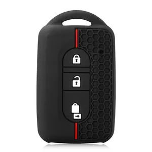 Coque de protection en silicone pour clé de voiture <span class=keywords><strong>Nissan</strong></span> Micra K12 Qashqai <span class=keywords><strong>Juke</strong></span> X-Trail Navara Note Tiida Pathfinder - Product Image 3