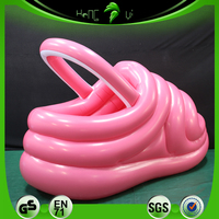 Chaussons gonflables géants en PVC rose pour publicité extérieure – Ballons publicitaires en forme de chaussures gonflables à vendre