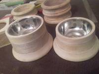 Support de gamelle carré en bois pour animaux de compagnie, support de gamelle pour chien, design moderne antidérapant pour intérieur