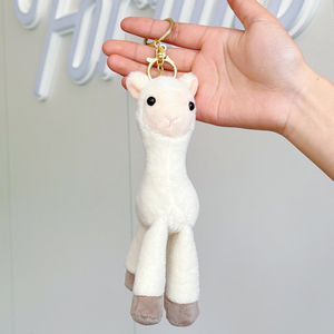 Popolare Portachiavi Kawaii a Forma di <span class=keywords><strong>Alpaca</strong></span> in Morbido Cotone Ecologico Personalizzabile Mini Peluche Ciondolo per Zaino Regalo per Bambini - Product Image 4