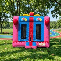 Château gonflable commercial, modèle boîte cadeau fantaisie, certifié CE, garantie 3 ans, 500