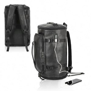 Sac à dos de voyage grand format en cuir vegan, nouvelle collection 2024, design tendance, sac de sport portable, sac de week-end pour homme, fabriqué en usine BSCI - Product Image 4