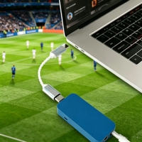 Adaptateur USB-C portable en alliage d'aluminium DAC/AMP pour les fans de football, 32 bits/768 kHz, égaliseur APP, faible distorsion, amélioration de la clarté audio des matchs en direct