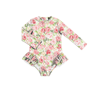 Trajes de Baño Modernos para Niñas Pequeñas, Traje de Baño con Flores y Cierre para Bebés, Niñas Pequeñas y Niñas, Ropa de Playa - Product Image 5