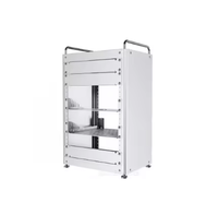 HT Waveshare HomeRack 8U Server Cabinet Basic Kit 10 Inch Rak Aluminium Padat Dengan Modul yang Dapat Diperluas