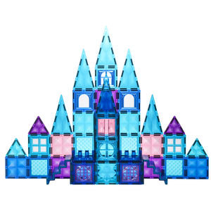 Juego de Bloques de Construcción Magnéticos de <span class=keywords><strong>Castillo</strong></span> Congelado Creativo para Niños - Juguete Educativo de 100 Piezas con Escenas de Juego en 3D - Product Image 4