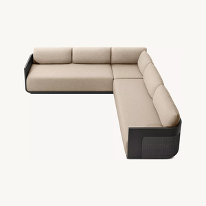 Ensemble de canapés modulaires en aluminium pour l'extérieur, idéal pour les patios, les hôtels ou les appartements, pour une utilisation dans les salons de villas ou dans les jardins - Product Image 6