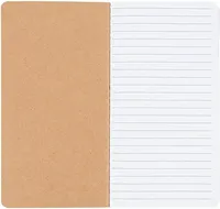 Cahier d'exercices d'étudiant A5/A6 personnalisé en gros Boîte de papier d'impression scolaire doublée pour reliure à coudre kraft marron promotionnel OEM