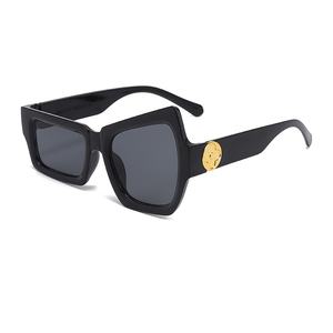 Lunettes de soleil unisexes surdimensionnées au design vintage, monture TR90, marron/rose/gris, tendance, colorées, protection UV400 - Product Image 1