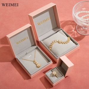 Pink Flip Cardboard Jewelry <b>Box</b> Set with One Stop Packaging Service for <b>Earring</b> Display <b>Gift</b> Packaging - Product Image 1