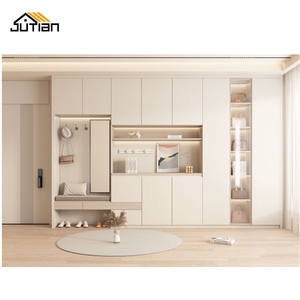 ארון נעליים מודרני ארון אחסון נעליים מאחורי קיר דלת קיר רכוב במסדרון דק אולטרה דק - Product Image 2