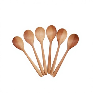 BS INTERNATIONAL Vintage Light Weight <b>Portable</b> Matte Polish Wooden Spoons <b>Cutlery</b> Accessories Ice Cream Dessert Flatware <b>Set</b> for - Product Image 5