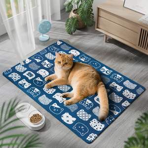 Tapis rafraîchissant pour animaux de compagnie en soie glacée, motif dessin animé, rectangulaire, 45x60cm, 50x70cm, 65x90cm, 85x120cm, pour chat et chien, coussin de couchage d'été - Product Image 1