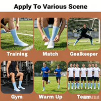 Fabricant de chaussettes antidérapantes personnalisées, chaussettes de sport de haute qualité pour le football, chaussettes de football antidérapantes, antibactériennes, en spandex sublimé