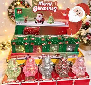 Nouveau style Jouet à presser en maltose à récupération lente, Père Noël scintillant, Jouet pour les doigts, Vente en gros - Product Image 1