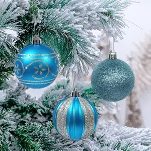 Christmas ornament 6cm/16pcs shatterproof Christmas ornament set Blue Christmas Ball